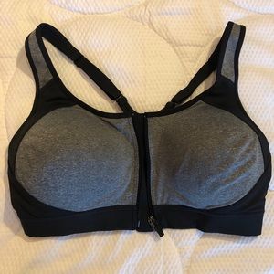 Zip up sports bra
